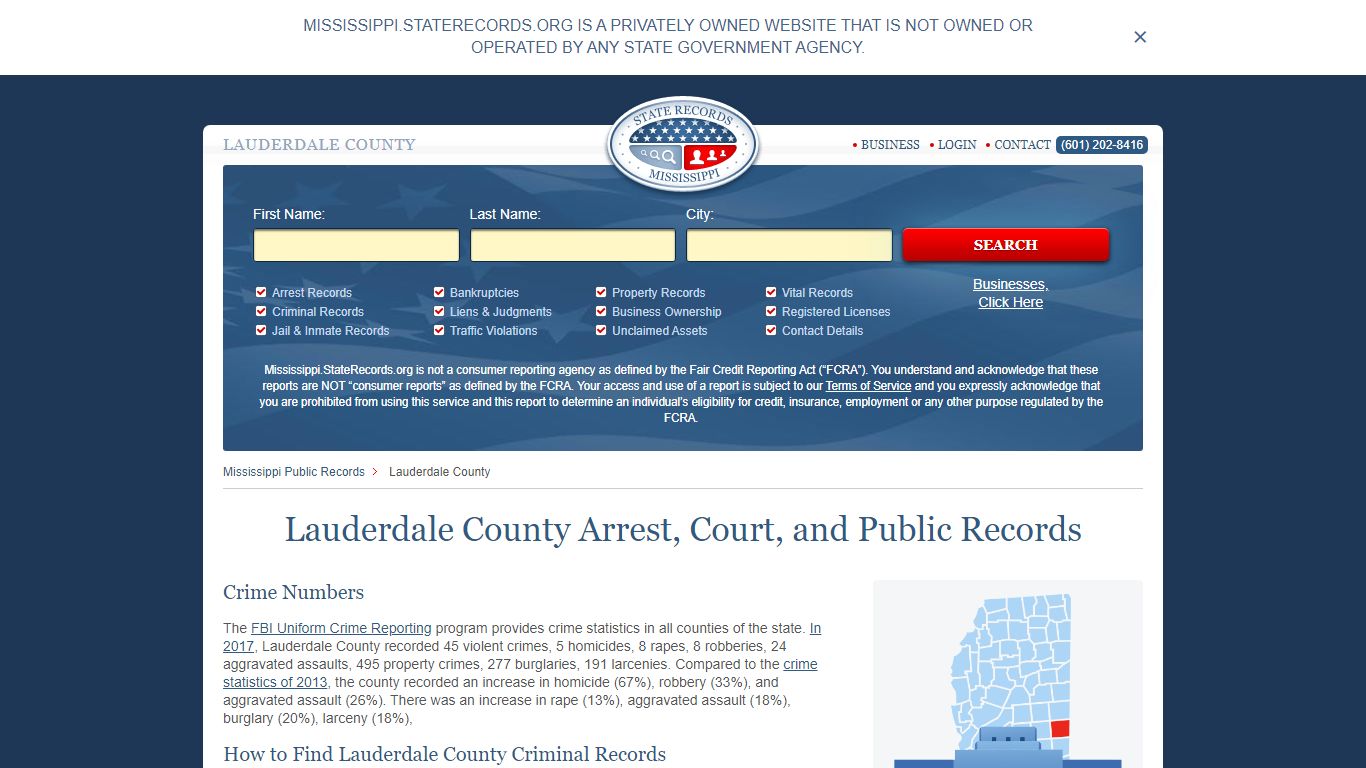 Lauderdale County Arrest, Court, and Public Records